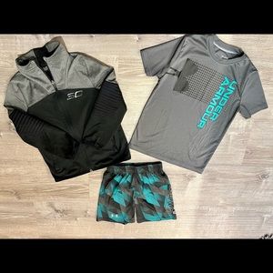 Coordinating Under Armour Boys 3-piece Outfit